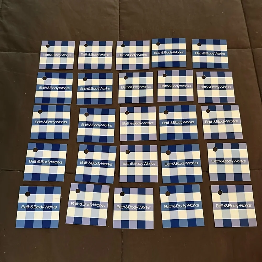 Bath & Body Works Small Gingham Gift Tags